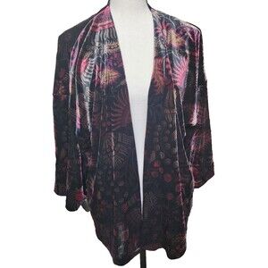LOFT Velvet Open Front Kimono Top ONE SIZE